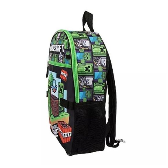 Minecraft 5 Piece Boys Backpack Set -G - Picture 3 of 4